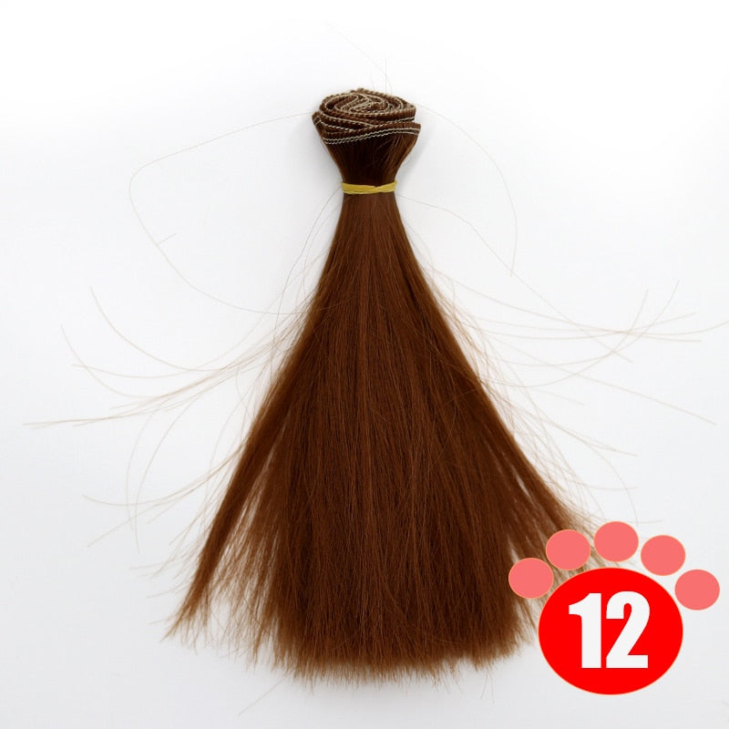 Msiredoll Bjd Wig 15*100CM or 20*100CM or 25*100CM Doll Hair for 1/3 1/4 1/6 Straight Hair Doll Hair Bjd Wig Diy
