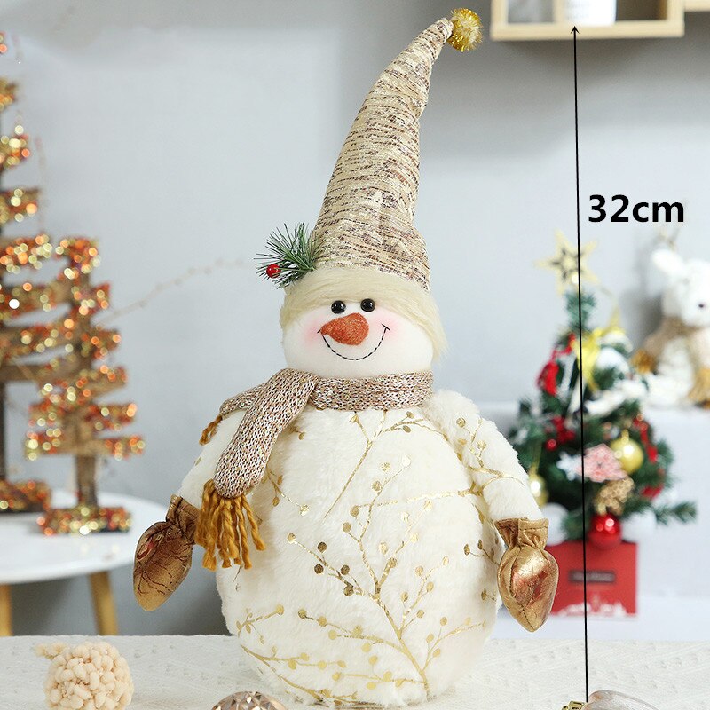 Santa Claus Snowman Alpaca Elk Christmas Decorations for Home New Year Christmas Doll Home Figures Ornaments Merry Christmas