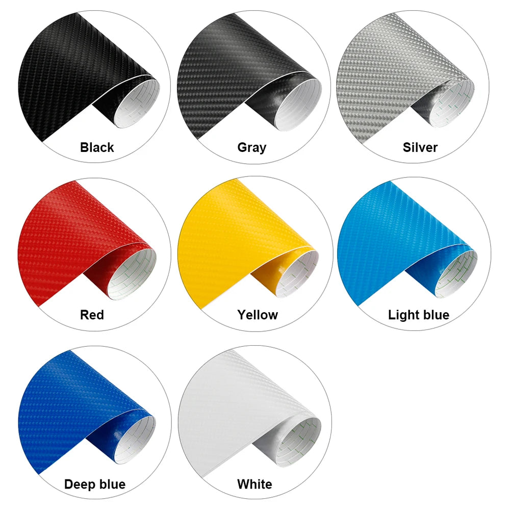 200mmX1520mm Waterproof DIY Car Sticker Car Styling 4D Thicken 3M Car Carbon Fiber Vinyl Wrapping Film Car Accessories Decals