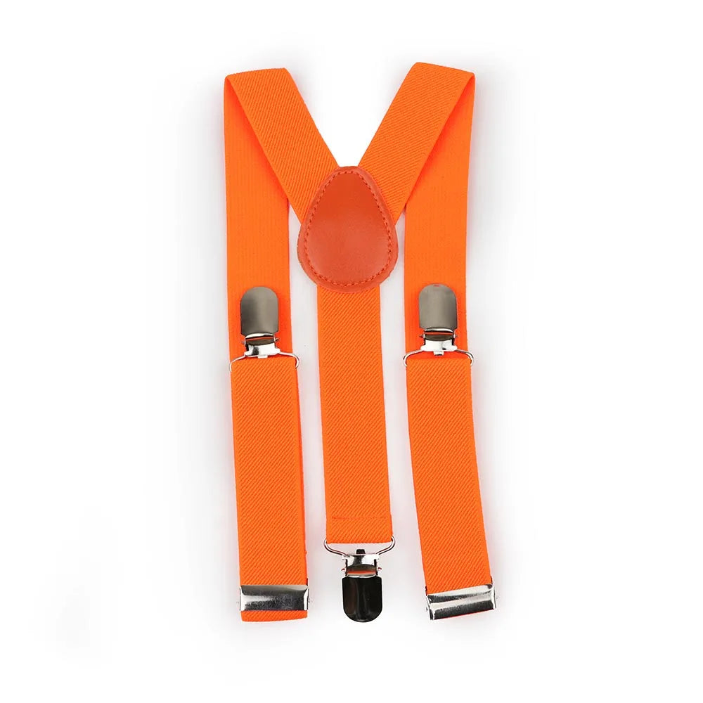 Solid Color Children Belt Baby Boys Suspenders Polyester Y-Back Braces Adjustable Elastic Kids
