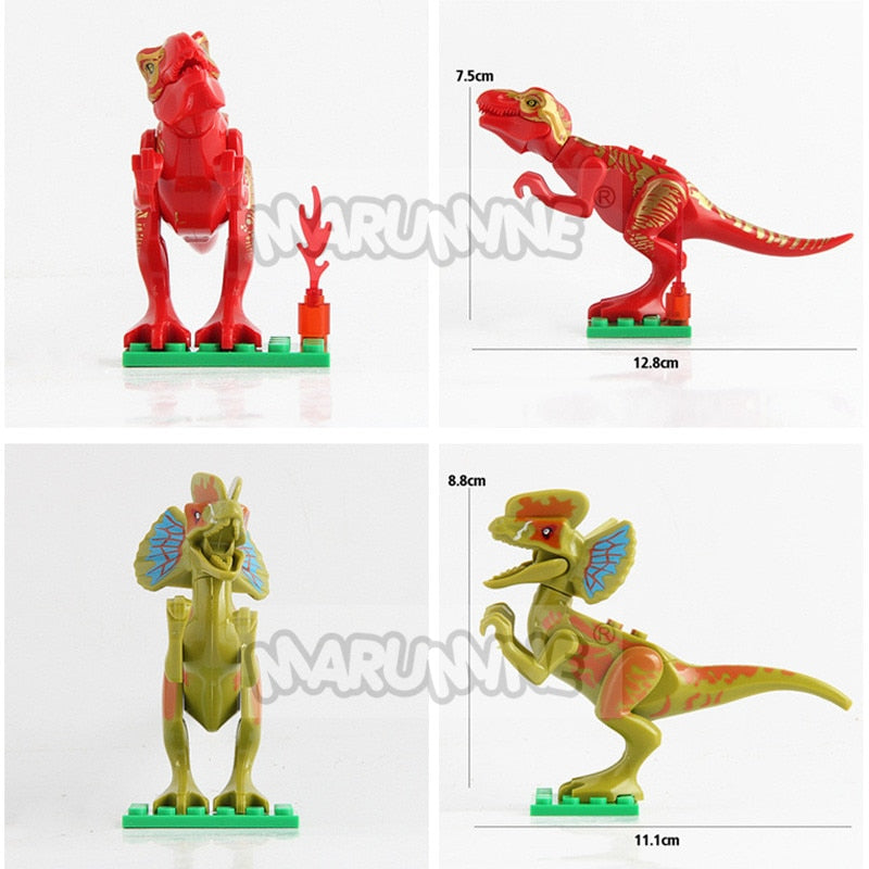 MARUMINE Dinosaur Building Block Model Brick Parts Set Classic 77001 Jurassic World Animal Building Accessories MOC Toys