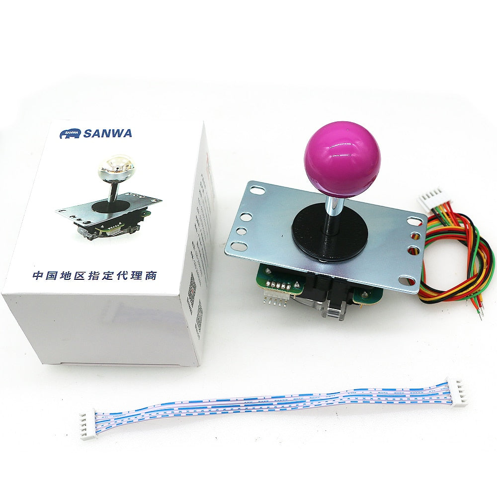 Original Japan Sanwa Joystick JLF TP 8YT Fighting Rocker With Topball 5pin Wire Jamma Arcade Vending Game PC Zero Delay Kit DIY