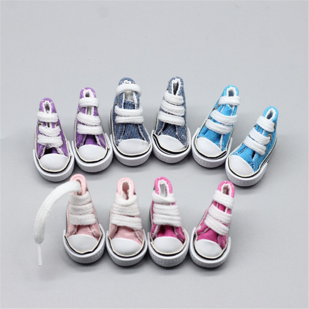 1 Pair 3.5cm Doll Shoes for Blyth Licca Jb Doll Mini Shoes for Russian Doll Sneakers Shoes for 1/12 BJD Doll Doll Accessories