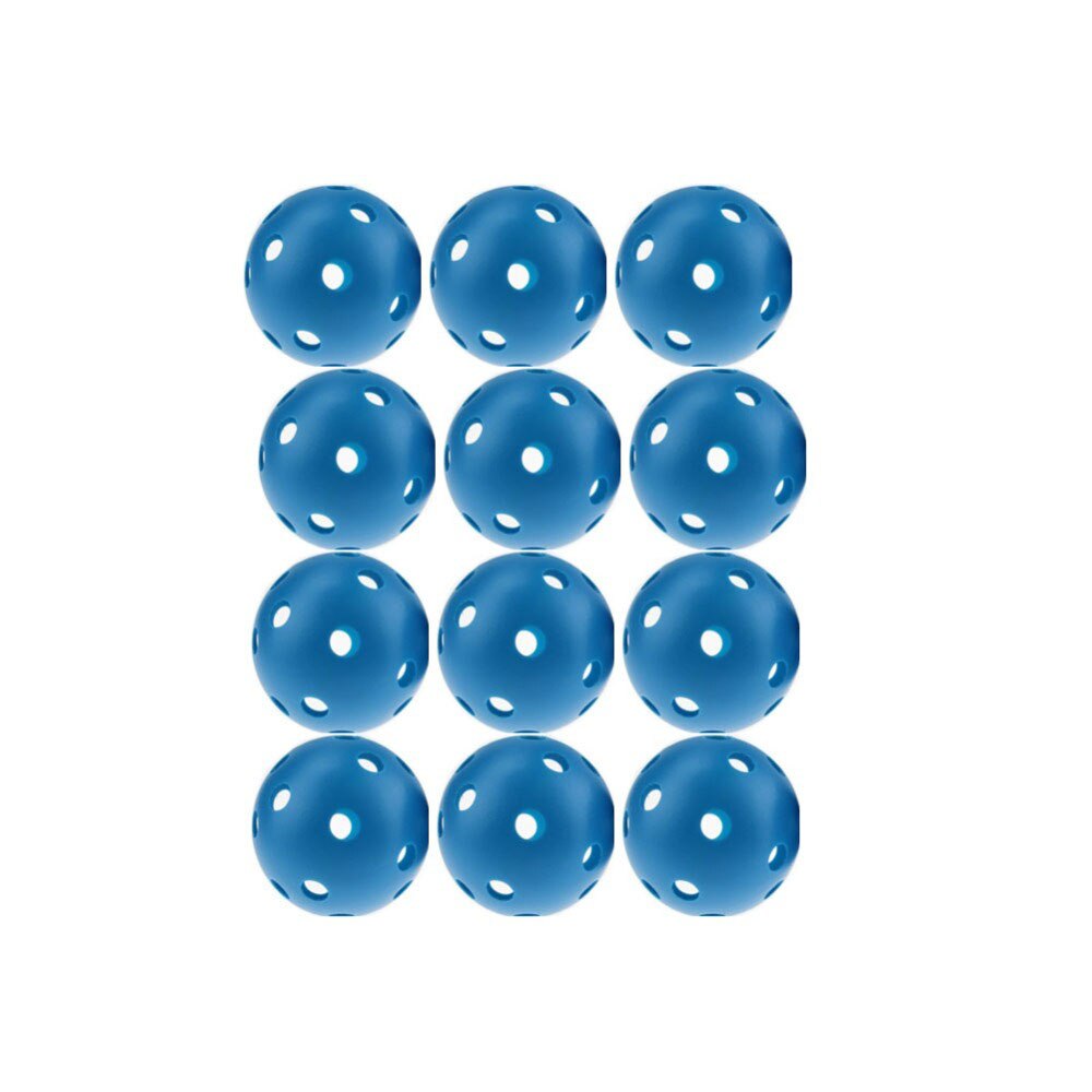 12pcsX72mm Plastic Golf Ball Pickleball Airflow Ball Floorball Hollow Indoor Practice Ball Fun-Air Scoop Ball Golf Accessories