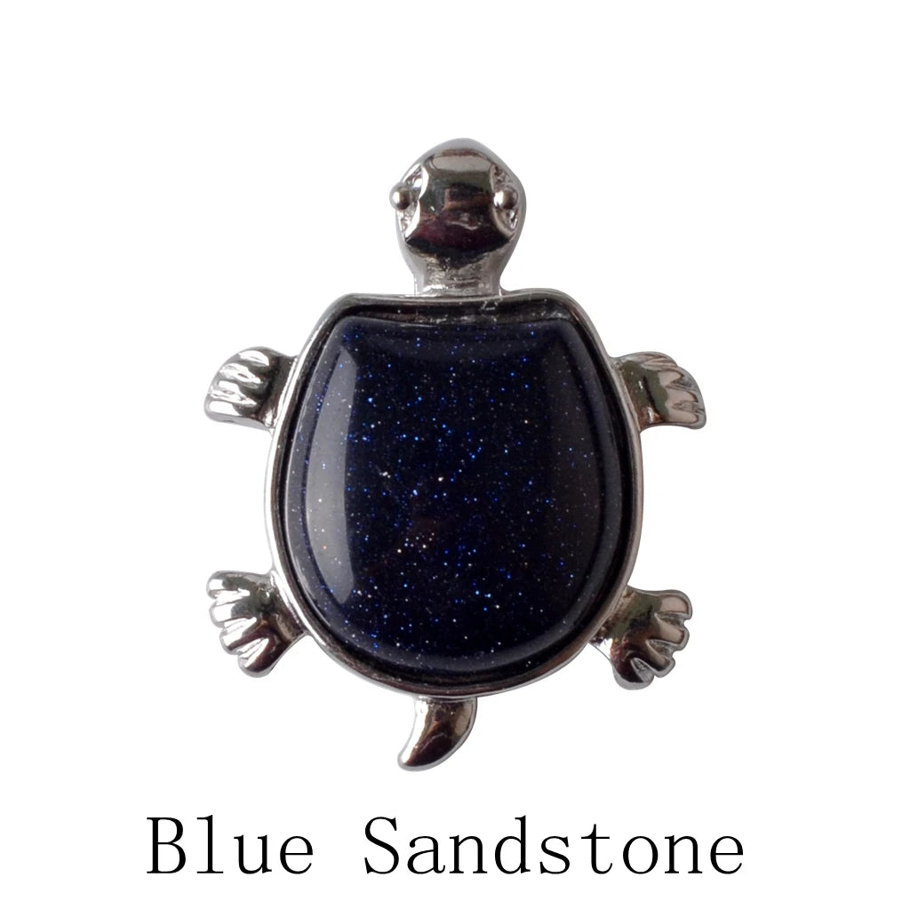 Howlite Turtle Nacklace Pendant Natural Semi Precious Stones Give for Men and Women