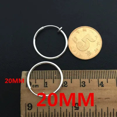 2PCS Unisex Punk Clip on Ear Without Piercing No Hole Fake Body Nose Lip Small Gold Silver Black Plating Earrings for Women Men