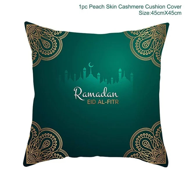 Ramadan MUBARAK Cushion Cover Eid Mubarak Decoration Islamic Muslim Party Favors Islam Eid Al Adha Ramadan Kareem 45x45cm