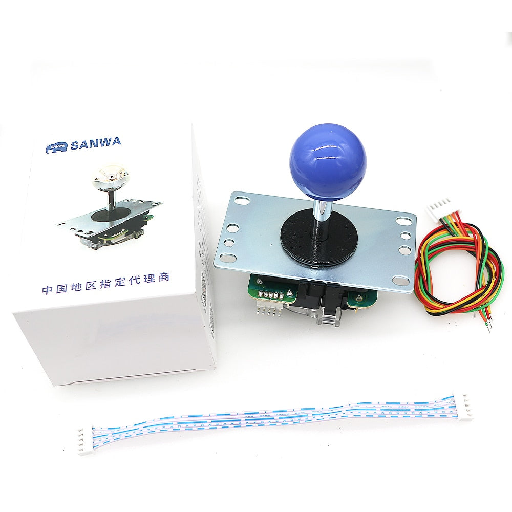 Original Japan Sanwa Joystick JLF TP 8YT Fighting Rocker With Topball 5pin Wire Jamma Arcade Vending Game PC Zero Delay Kit DIY