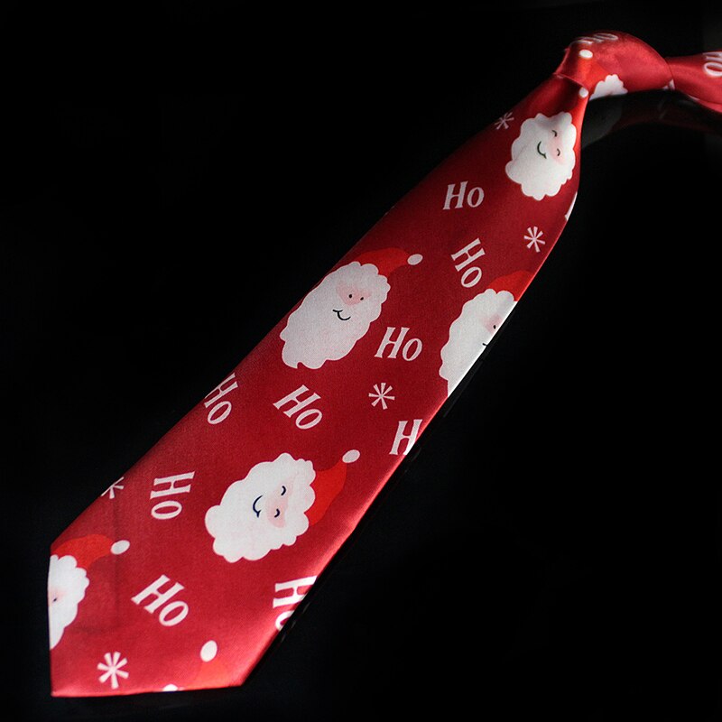 Novelty Design Christmas Ties Red Good Quality Printed Necktie Halloween Christmas Tree Snowman Elk Tie for Men Christmas
