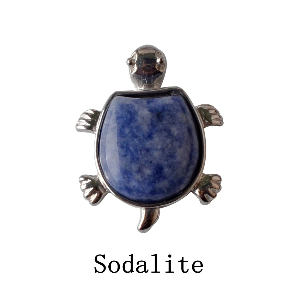 Howlite Turtle Nacklace Pendant Natural Semi Precious Stones Give for Men and Women