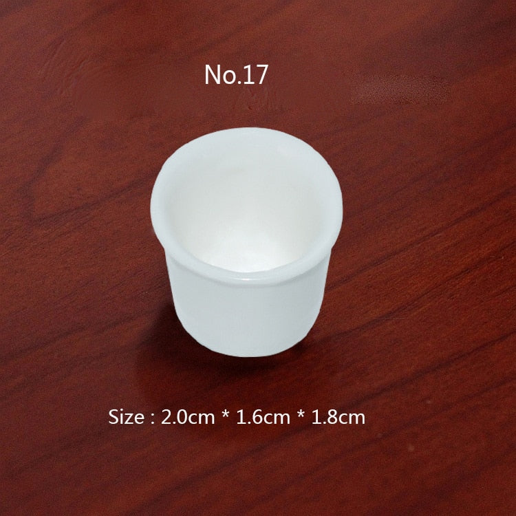 10pcs White Plate Dishes Simulation Plates Miniature Pretend Play Kitchen Toys Dinner Tableware Doll House Accessories Kids