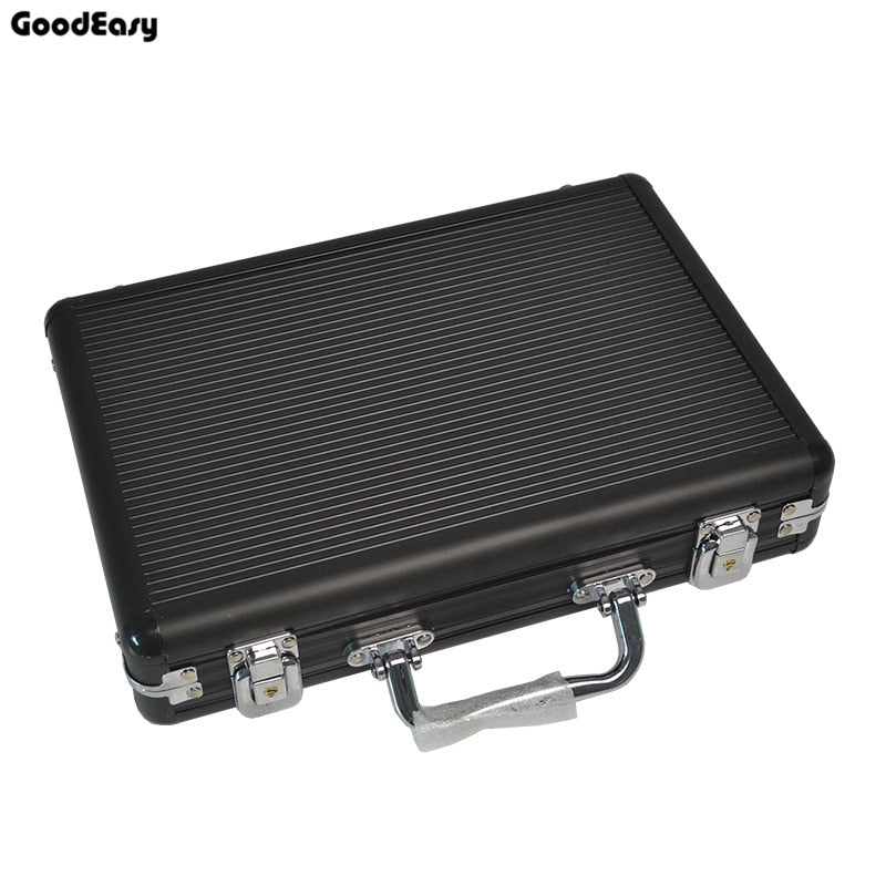Aluminum Casino Texas Poker Chips Case Capacity Suitcase Black Jack Poker Container Box Tool Case Outdoor Vehicle Kit Box