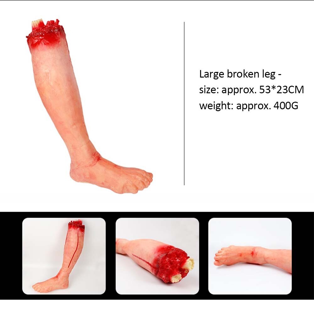Halloween Horror Props Bloody Hand Haunted House Party Decoration Scary Fake Hand Finger Leg Foot Brain Heart Halloween Supplies
