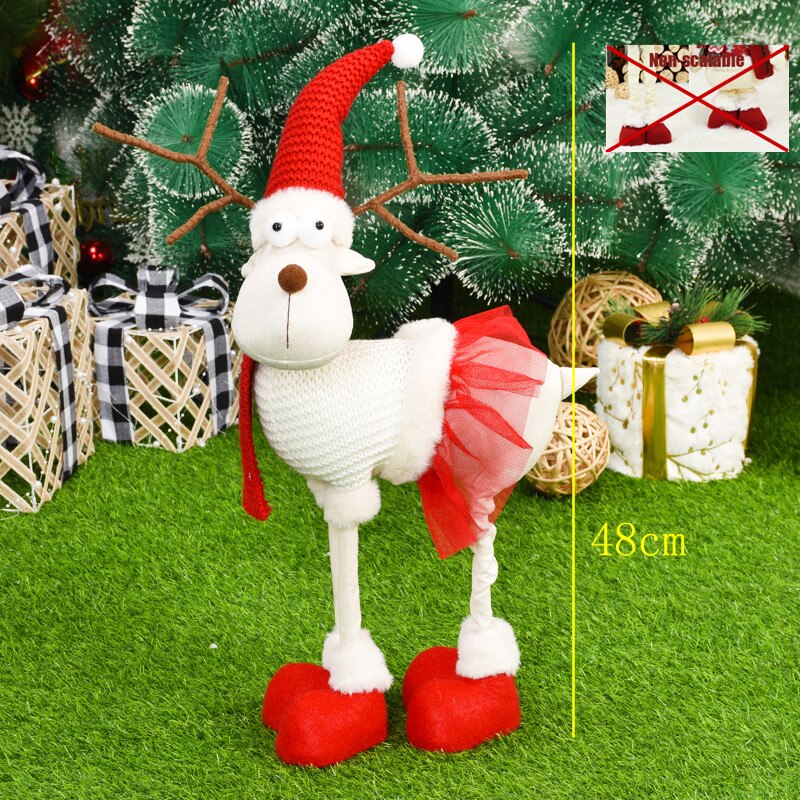 Santa Claus Snowman Alpaca Elk Christmas Decorations for Home New Year Christmas Doll Home Figures Ornaments Merry Christmas