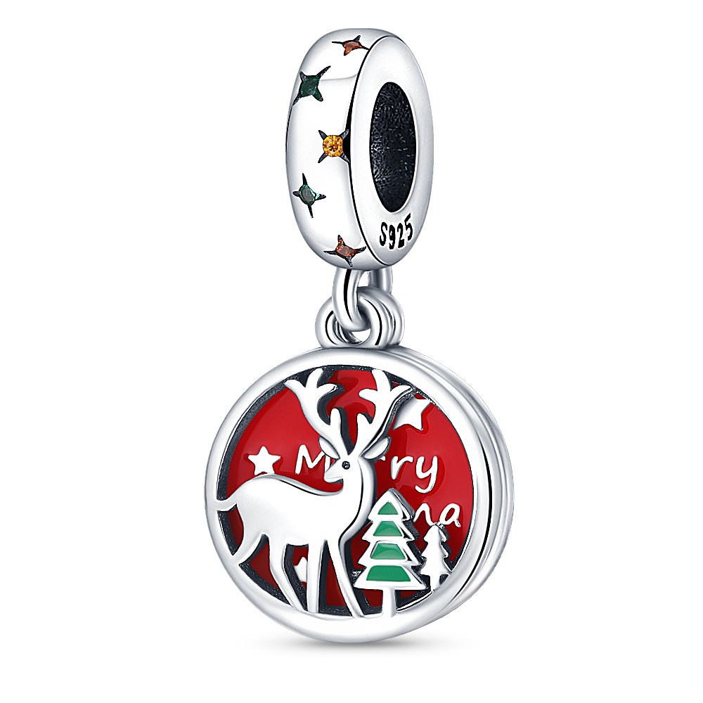 Christmas Plata De Ley 925 New in Red Socks Santa Charm Christmas Tree Beads for Pandora 925 Bracelet Necklace Christmas Jewelry