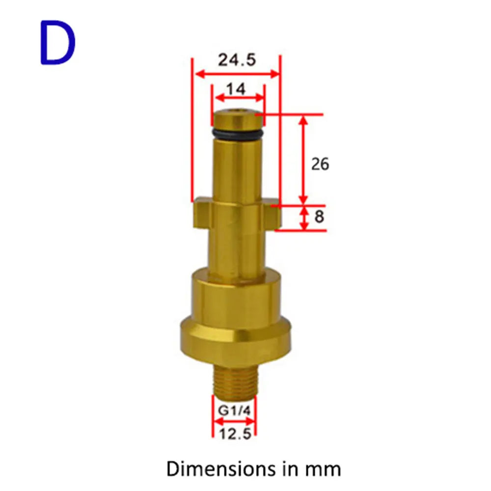 Pressure Washer Gun Lance Bayonet Adapter Snow Foam Lance Adapter High Pressure Car Washer Foam Gun Nozzle Connector for Karcher