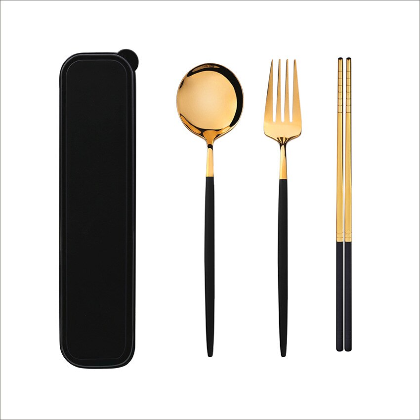 TUUTH Dinner Set Cutlery Stainless Steel Tableware Knife Fork Spoon Dinnerware Set With Box Western Dinner Tools