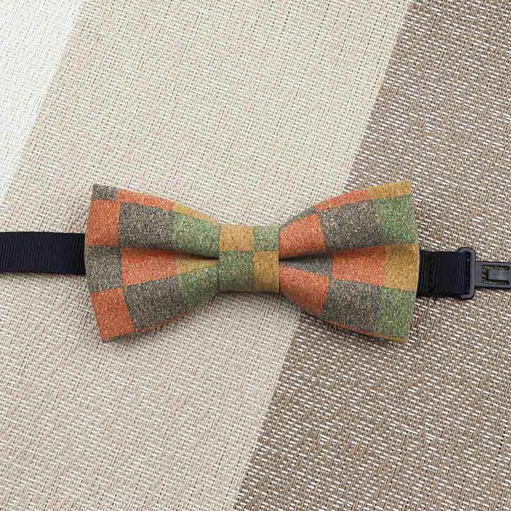 Fashion New Cork Wood Kids Bow Ties Novelty Handmade Fancy Bowtie Adjustable Butterfly Party School Children Accessories