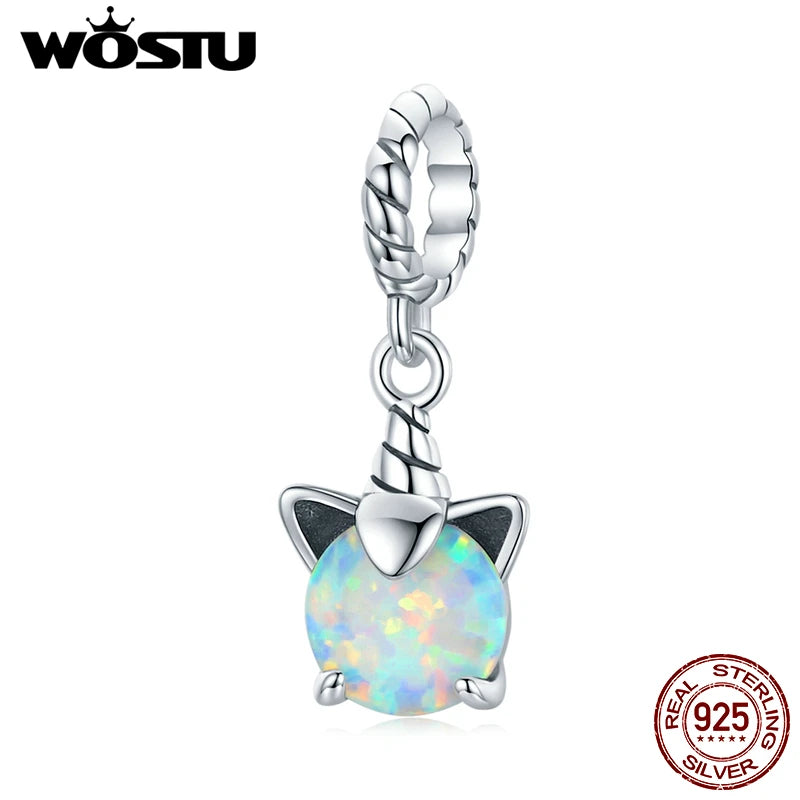 WOSTU 925 Sterling Silver Bee Dreamcatcher Wings Bead Charm Pendant Fit Original Bracelet Bangle Women DIY Fine Jewelry