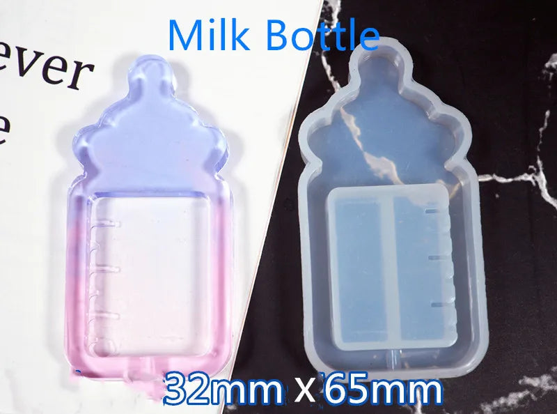 New Arrival Shaker Molds Milk Bottle UV Resin Epoxy Mold Magic Wand Oil Syringe Craft Tools