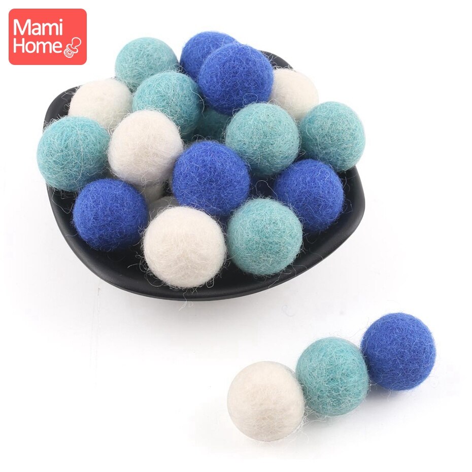 25pc Wool Balls Coloiful Beads Christmas DIY Crafts Baby Nursing Accseeories Decor Room Felt Wool Soft Making Baby Bed