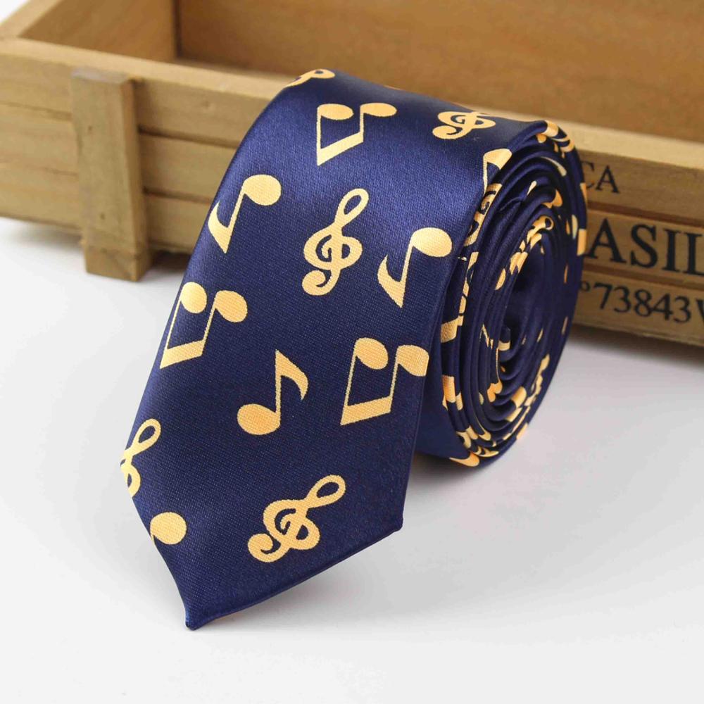 Men's Fashion Neckties Helloween Festival Christmas Tie Soft Designer Character Necktie Music Score Piano Guitar