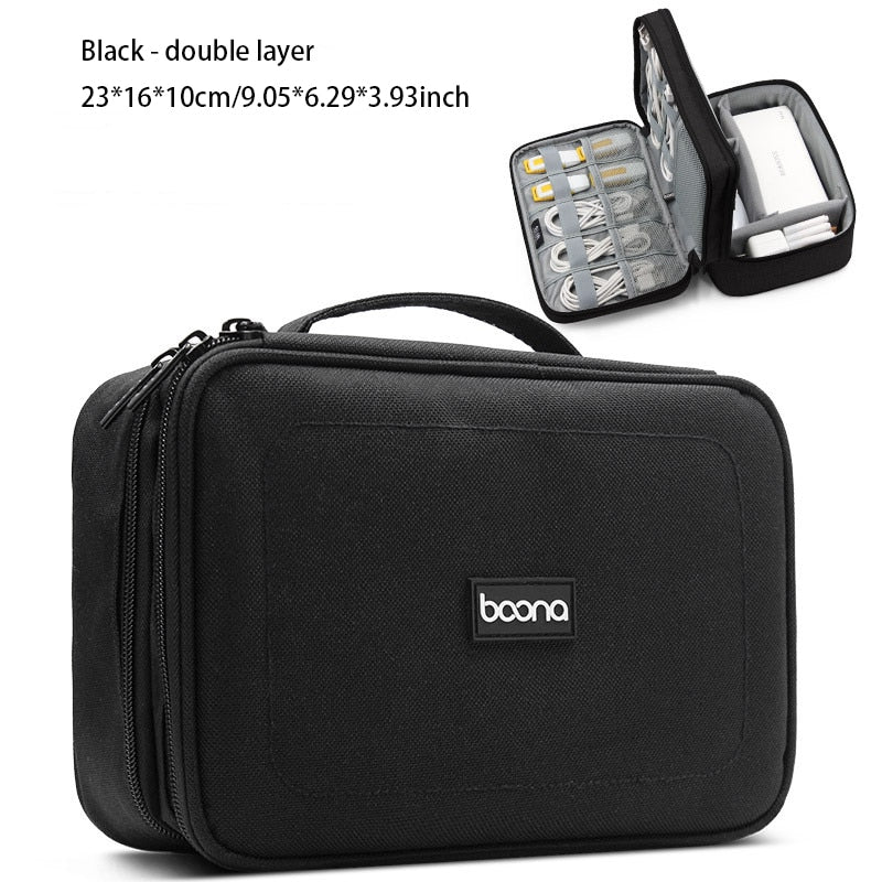 TUUTH Travel Digital Cable Storage Bag Mobile Power Organizer Bag Electronics Accessories Bag Case for Earphones