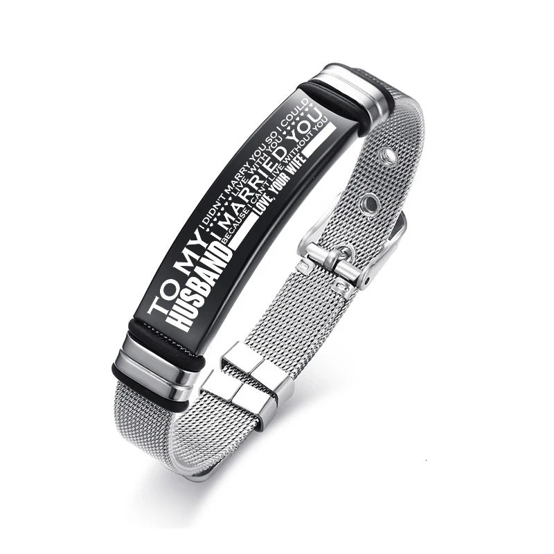 Meaeguet Personalized Bangle Men's Slide Mesh Bracelet Customized Name Wristband Stainless Steel Male Bileklik Pulseira