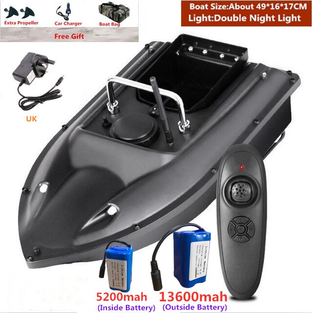 Smart Fixed Speed Cruise Radio Remote Control Fishing Bait Boat 1.5KG 500M Dual Night Light Lure Fishing RC Bait Boat Fishing