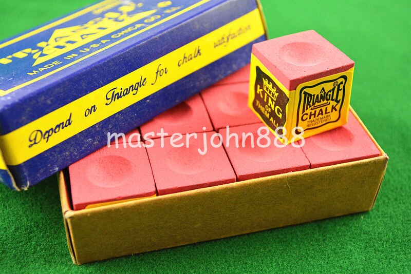 4pcs OF TRIANGLE MASTER Pool Billiards Snooker Chalk Cubes Chalk Green/Blue/Red/Grey