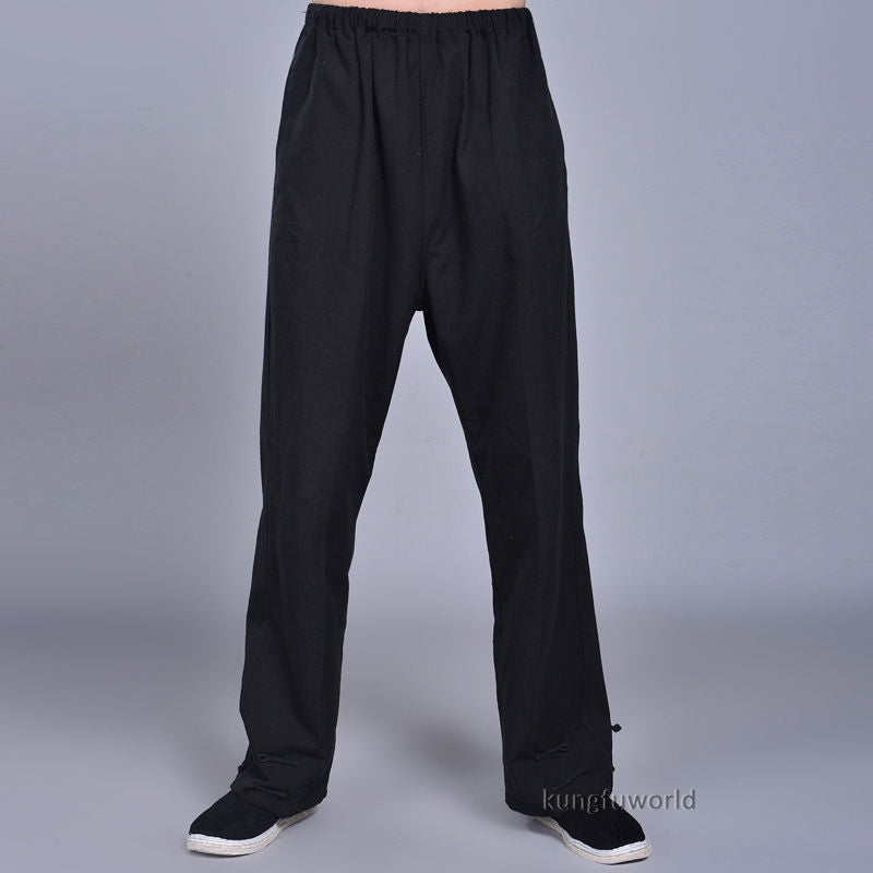 100% Cotton Kung Fu Tai Chi Pants Wushu Martial Arts Wing Chun Clothing Training Trousers