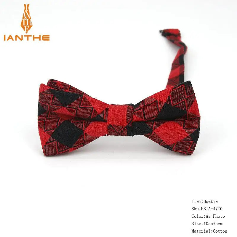 36Colors Brand Plaid Kid Bowtie Cotton Children Bowties Baby Kid Classical Pet Dog Cat Striped Butterfly Child Bow Tie