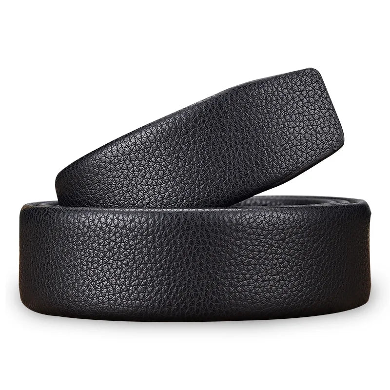 100 120 130 140 150 160 170 180cm Automatic Belt Without Buckle Men Width 3.5cm No Buckle Good Quality Leather Belt Body Strap