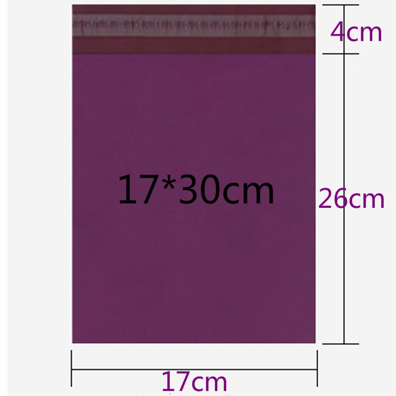 50pcs/Lots Purple Tote Bag Express Bag Courier Bags Self-Seal Adhesive Thick Waterproof Plastic Poly Envelope Mailing Bags
