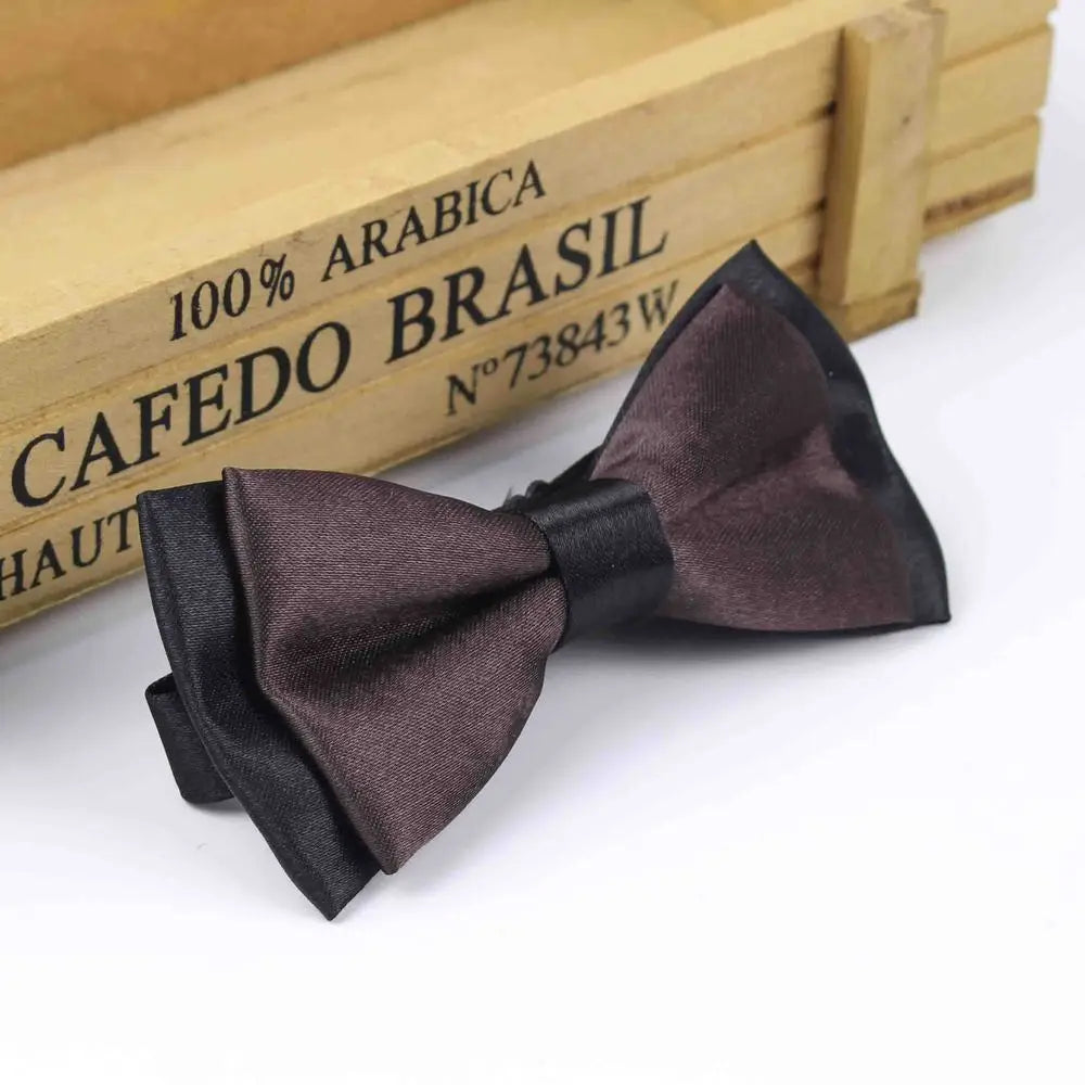 Classic Kid Suit Neckwear Baby Boy's Girls Fashion Solid Color Adjustable BowtiE Chlidren Two Tone Pet Dog Cat Bow Tie
