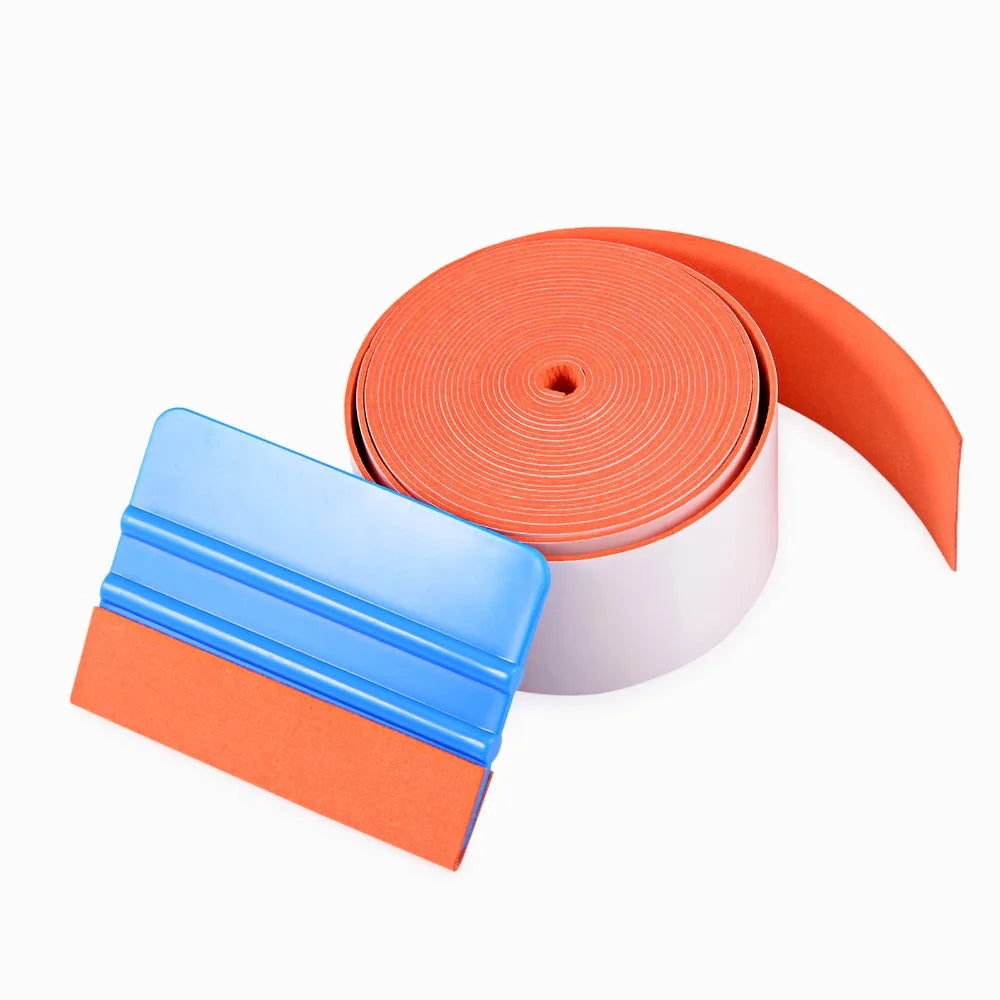 FOSHIO Carbon Fiber Vinyl Wrapping Squeegee Spare Suede Fabric Cloth Car Wrap Tool Window Tint No Scratch Protector Edge