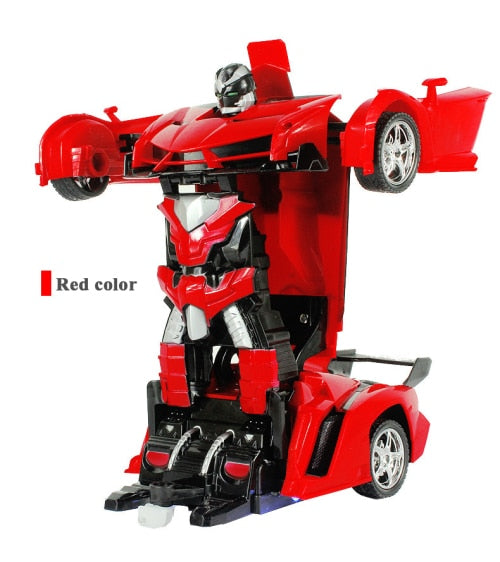 2In1 RC Car Sports Car Transformation Robots Models Remote Control Deformation Car RC Fighting Toy KidsChildren's Birthday