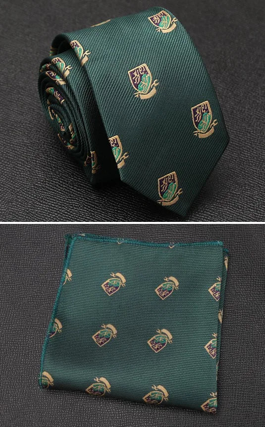 XGVOKH Men Tie Cravat Set Fashion Wedding Ties for Men Hanky Necktie Dot Striped Gravata Jacquard Tie Social Party Accessories