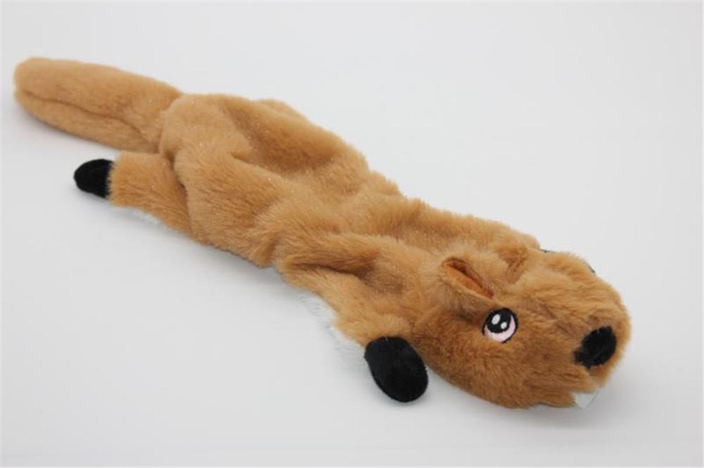 2023 New Cute Plush Toys Squeak Pet Wolf Rabbit Animal Plush Toy Dog Chew Squeaky Whistling Involved Squirrel Dog Toys