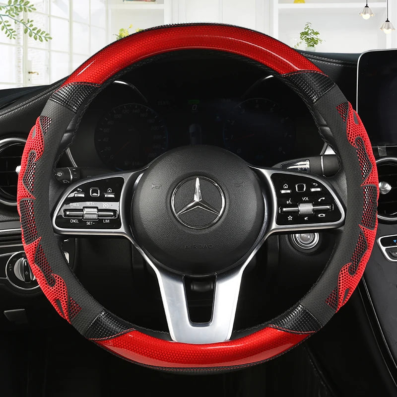 Car Steering Wheel Cover Carbon Fibre Leather for Nissan Qashqai J11 X-Trail T32 for VW GOLF 7 2015 POLO JATTA Passat Tiguan