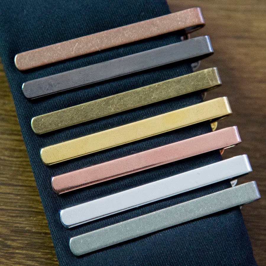 New Simple Style Tie Clip for Men Metal Tone Simple Bar Clasp Practical Necktie Clasp Tie Pin for Mens