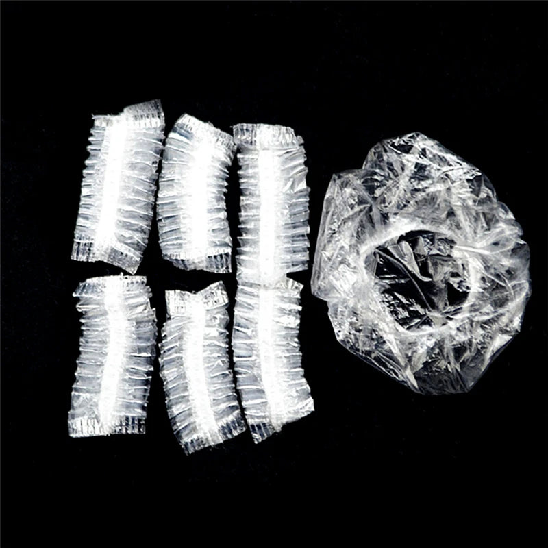 100pcs/Lot Disposable Ear Cover Pretty Pro Hair Salon Clear Earmuffs Shower Waterproof Hair Coloring Ear Protector Cover Caps