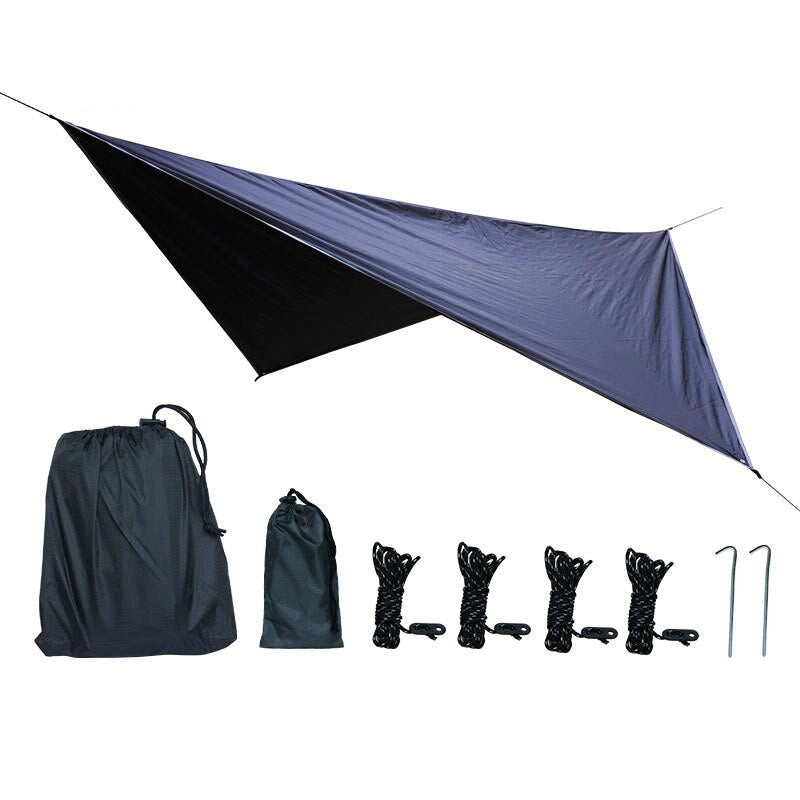Rhombus Waterproof Tarp Tent Shade Outdoor Camping Hammock Rain Fly UV Garden Awning Canopy Sunshade Ultralight 360x290cm
