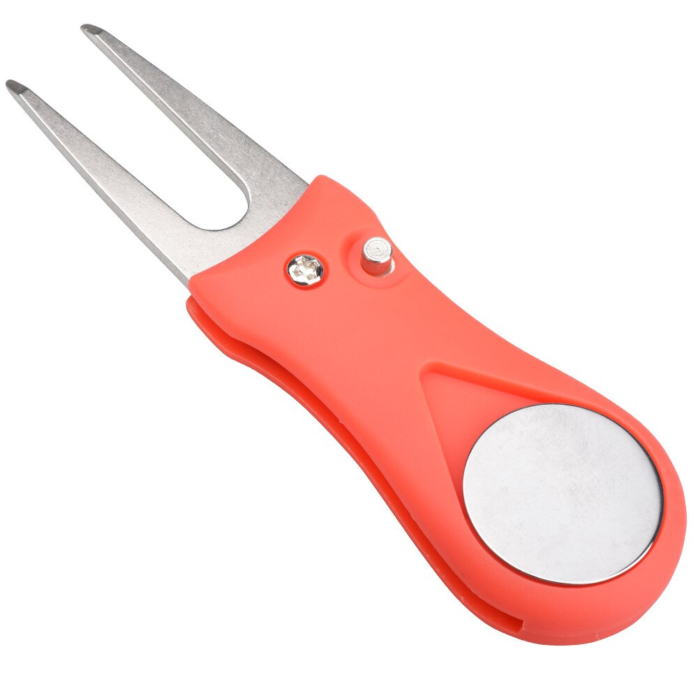 1 Pcs Golf Divot Tool Repair Switchblade Tool Pitch Groove Cleaner Golf Pitchfork Golf Accessories Putting Green Fork Dropship