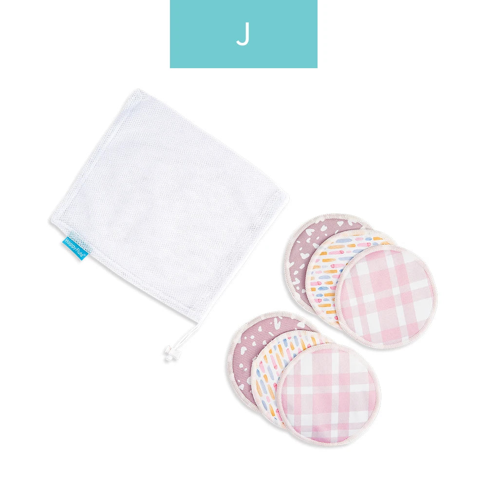 HappyFlute Super Absorbency Bamboo Nursing Pads Mum Use With Laundry Bag Waterproof Washable Feeding Pad Reusable Breast Pads
