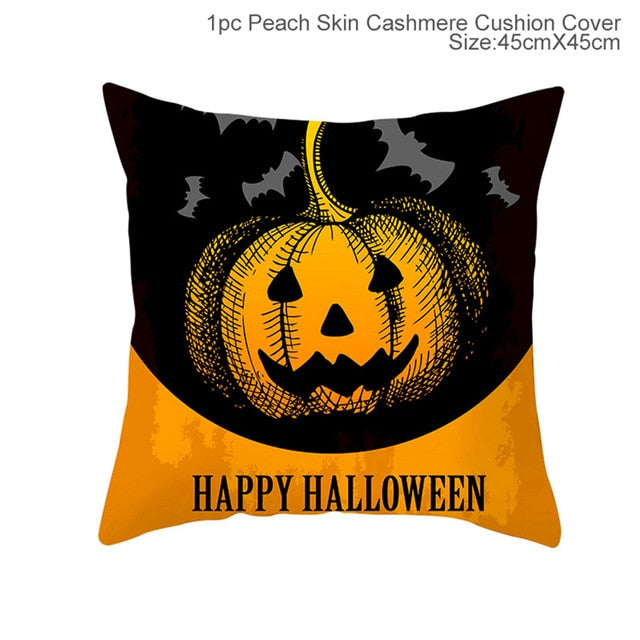 Halloween Decoration for Home Cartoon Pumpkin Bat Ghost Pillowcase Horror Halloween Party Supplies Accessories Haloween Ornament