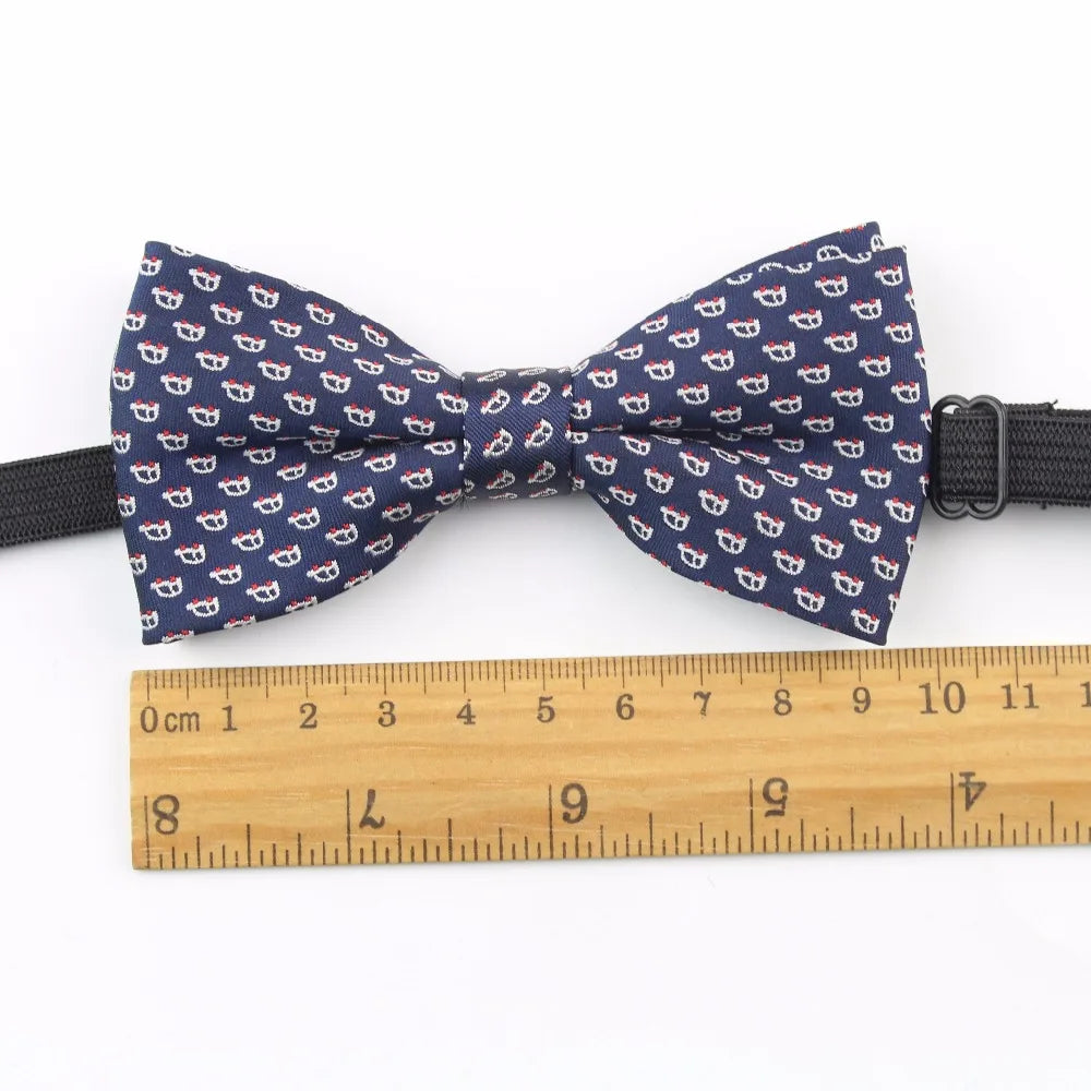 Plaid Children Bowtie Polester Bowties Baby Kid Kids Classical Pet Striped Butterfly Bow Tie Elk Bike Umbrella Dog Car