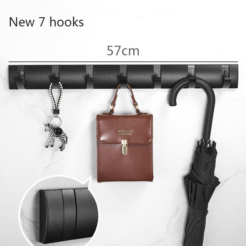Black Golden Robe Hooks Folding Towel Hanger Nail Installation Wall Hooks C