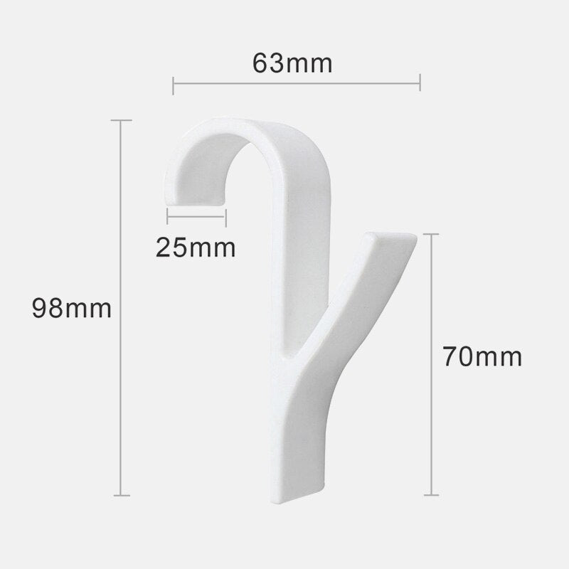 Kitchen Bathroom Hanger Clips Storage Racks White Clear Hanger Heated Towel Radi