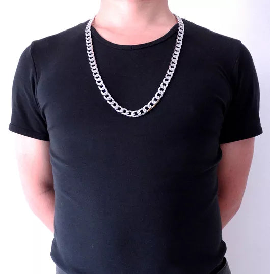 12mm 18'' - 36'' Inches Customize Length Mens High Quality Stainless Steel Necklace Curb Cuban Link Chain Fashion Jewerly